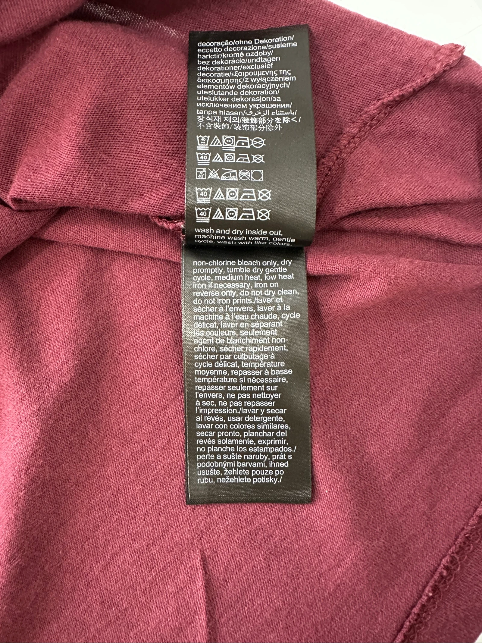 Calvin Klein Jeans t-shirt granate, tamanho M – photo 6